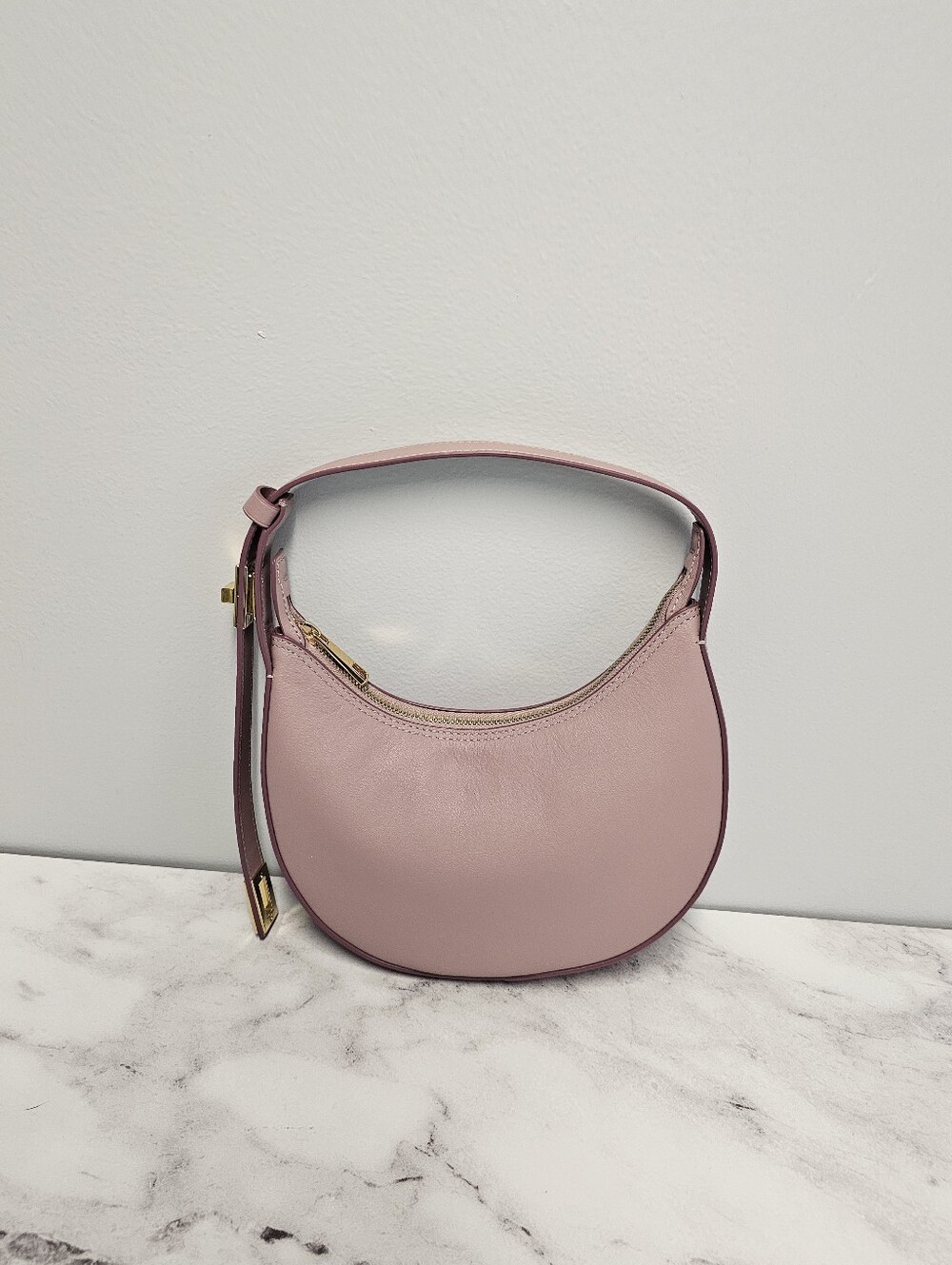 Rabeanco Nina Crescent Mini Purple Pink Shoulder Bag Preowned - Picture 2 of 10